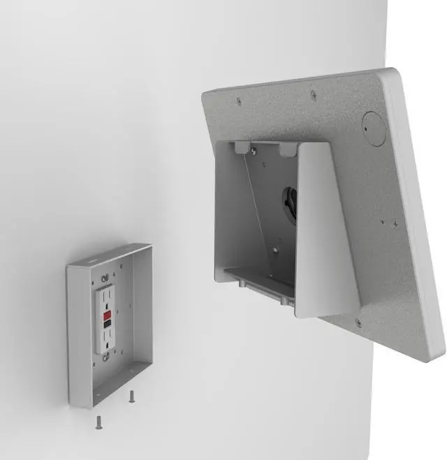 Alt view image 6 of 7 - VidaMount Light Grey Enclosure and Fixed Tilted 15° Wall Mount [Bundle] compatible with iPad 9.7 (5th / 6th Gen), Pro 9.7", Air 1/2
