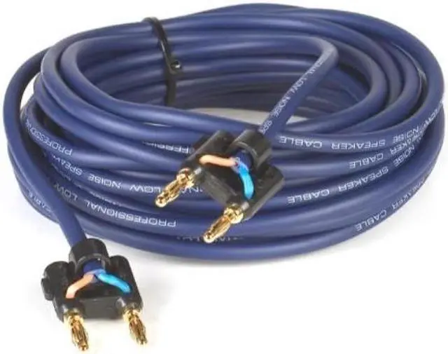 Alt view image 3 of 8 - VocoPro BNB-30 30 ft., Banana Clip Plug to Banana Clip Plug Professional Speaker Cable