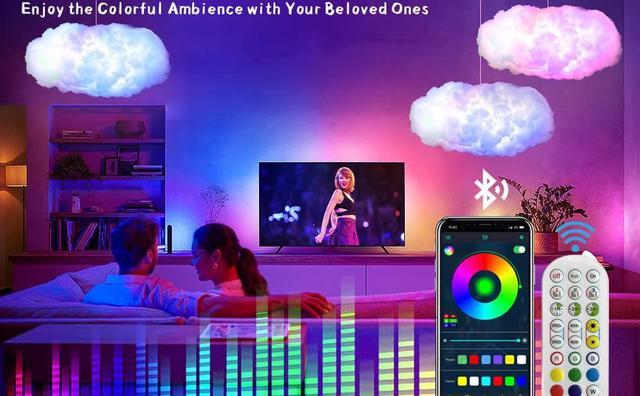 3D Lightning cloud light music synchronous remote control