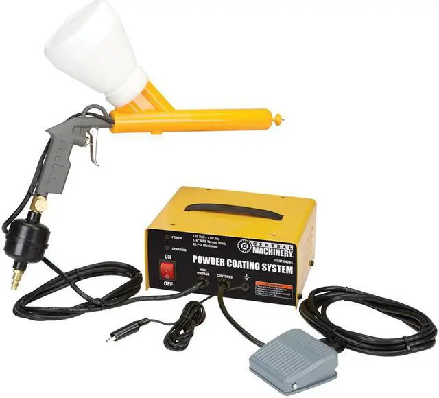 Main image of Chicago Electric Power Tools Portable Powder Coating System 10-30 PSI with Powder Coating Gun, Foot Switch, Power Source, Inline Filter and Two Powder Cups