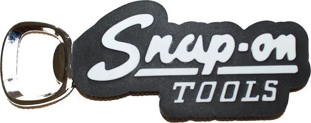 Main image of Magnetized Bottle Opener Logo Snap On Tools Vintage 1950 4 3/4" x 2 3/4" x 1/4" Magnet Toolbox Workbench Fridge