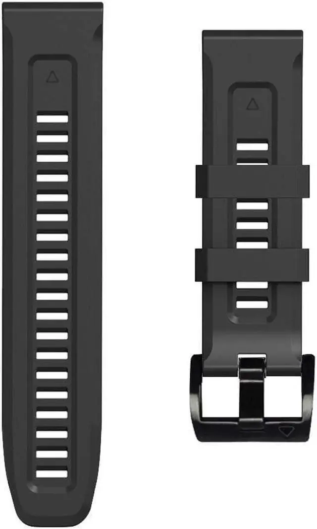 Alt view image 3 of 5 - For Garmin Fenix 7X 26mm Silicone Sport Pure Color Watch Band