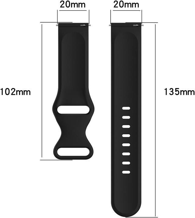 Alt view image 2 of 4 - For Garmin Move Sport 20mm Solid Color Silicone Watch Band