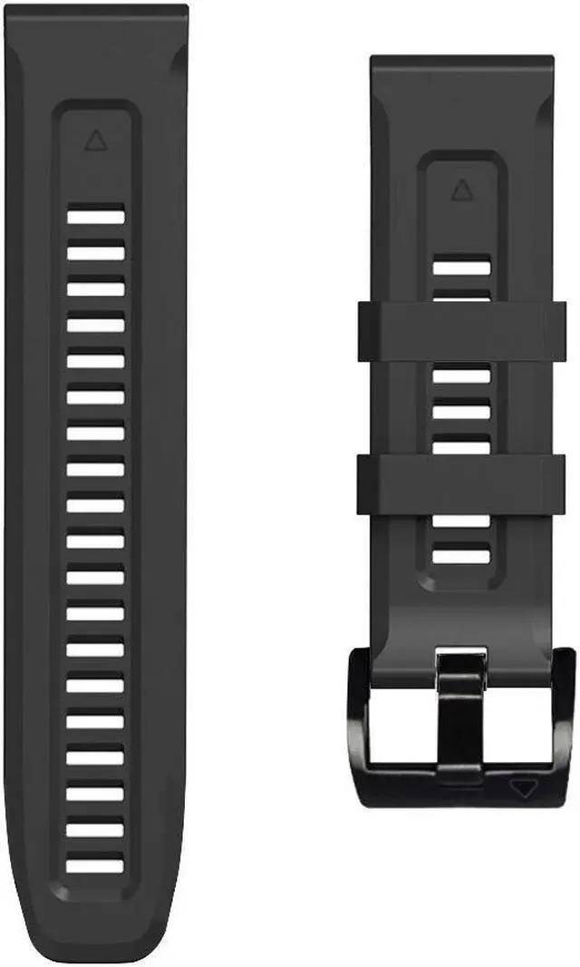 Alt view image 3 of 5 - For Garmin Fenix 6X Pro 26mm Silicone Sport Pure Color Watch Band