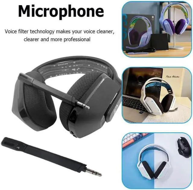 Alt view image 4 of 5 - ZS0240 Wireless Gaming Headphone Microphone for Logitech G733 (Black)
