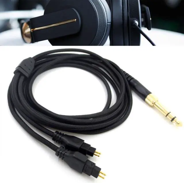Alt view image 4 of 5 - ZS0204 Headphone Audio Cable for Sennheiser HD580 HD600 HD650 HD660S (Black)