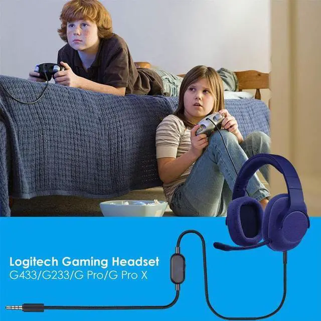 Alt view image 5 of 6 - ZS0159 For Logitech G433 / G233 / G Pro / G Pro X 3.5mm Male to Male Gaming Headset Audio Cable 2m