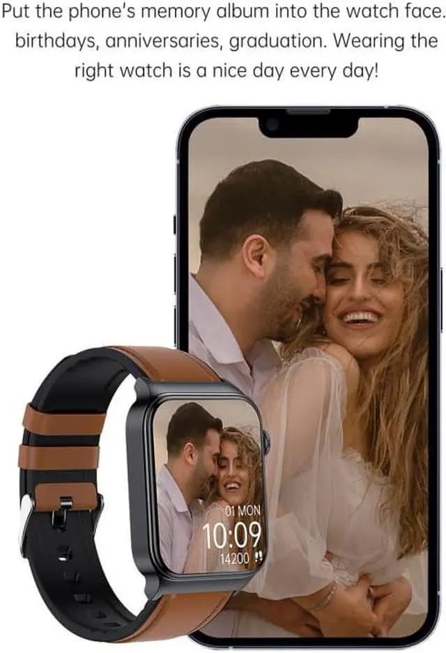Alt view image 6 of 7 - E500 1.83 inch HD Square Screen TPU Watch Strap Smart Watch Supports ECG Monitoring / Non-invasive Blood Sugar TPU Strap(Black) (Black)