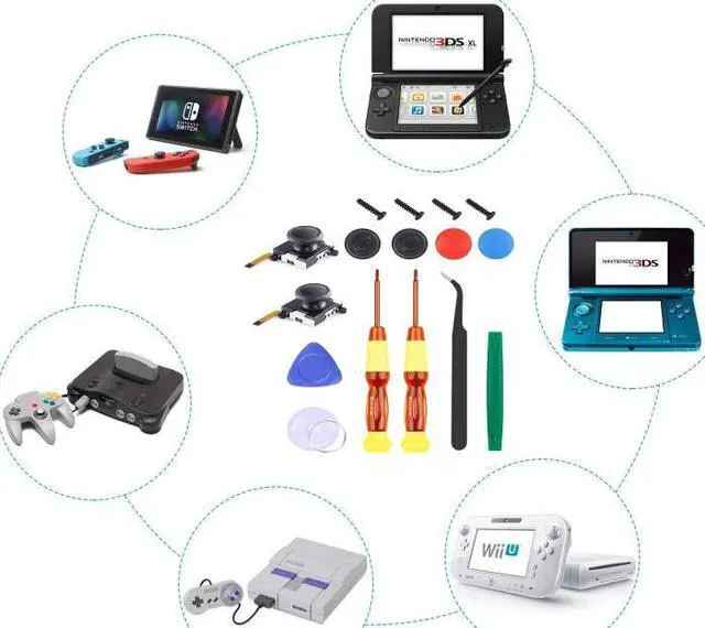 Alt view image 2 of 5 - Joy-Con 3D Joystick Repair Screwdriver Set Gamepads Disassembly Tool For Nintendo Switch, Series: 15 In 1