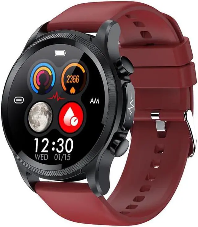 Main image of E400 1.39 inch HD Round Screen TPU Watch Strap Smart Watch Supports ECG Monitoring/Non-invasive Blood Sugar TPU Strap(Red) (Red)