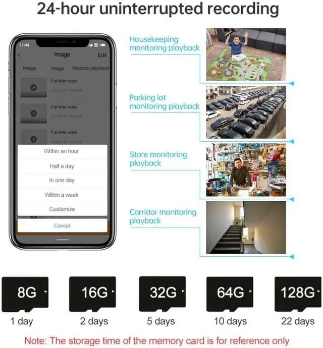 Alt view image 5 of 7 - WK11 Smart WiFi Children Monitor 1080P HD Sports Photography Network Camera