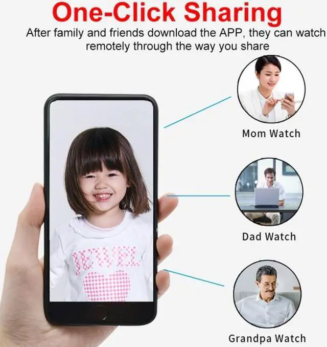 Alt view image 7 of 7 - WK11 Smart WiFi Children Monitor 1080P HD Sports Photography Network Camera