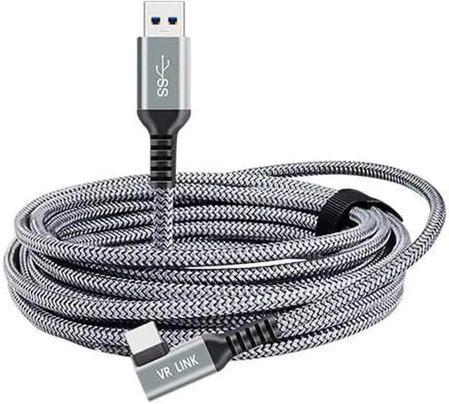 Main image of USB3.2 Gen1 VR Link Streamline For Oculus Quest 2, Model: A-C Aluminum Shell 7M Braided Wire