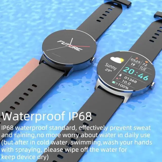 Alt view image 7 of 7 - KS02 1.32 Inch Smart Watch Supports Blood Glucose Detection, Blood Pressure Detection, Blood Oxygen Detection (Silver+Black)