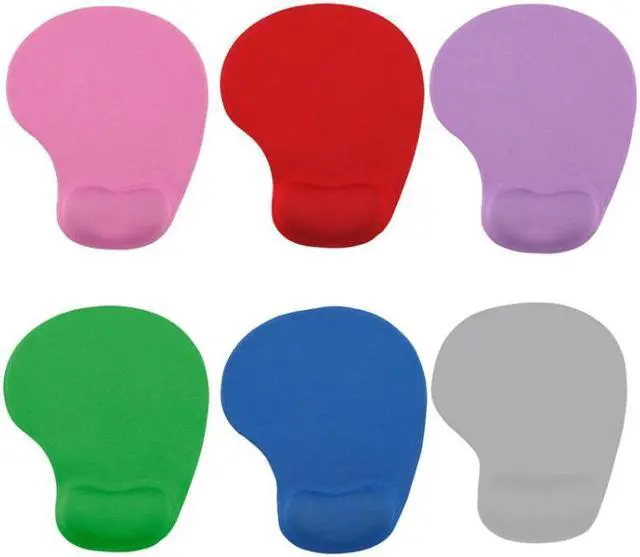 Alt view image 6 of 6 - 2 PCS Silicone Comfortable Padded Non-Slip Hand Rest Wristband Mouse Pad, Colour: Silver Gray