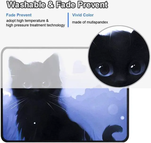 Alt view image 6 of 7 - Cat Cartoon Anti-Skid E-sports Game Mouse Pad