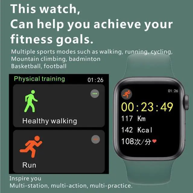 Alt view image 7 of 7 - H55Pro 1.4 inch TFT Screen Smart Bluetooth Watch, Support Sleep Monitor / Heart Rate Monitor / Blood Pressure Monitor, Style: Silicone Strap (Silver White)