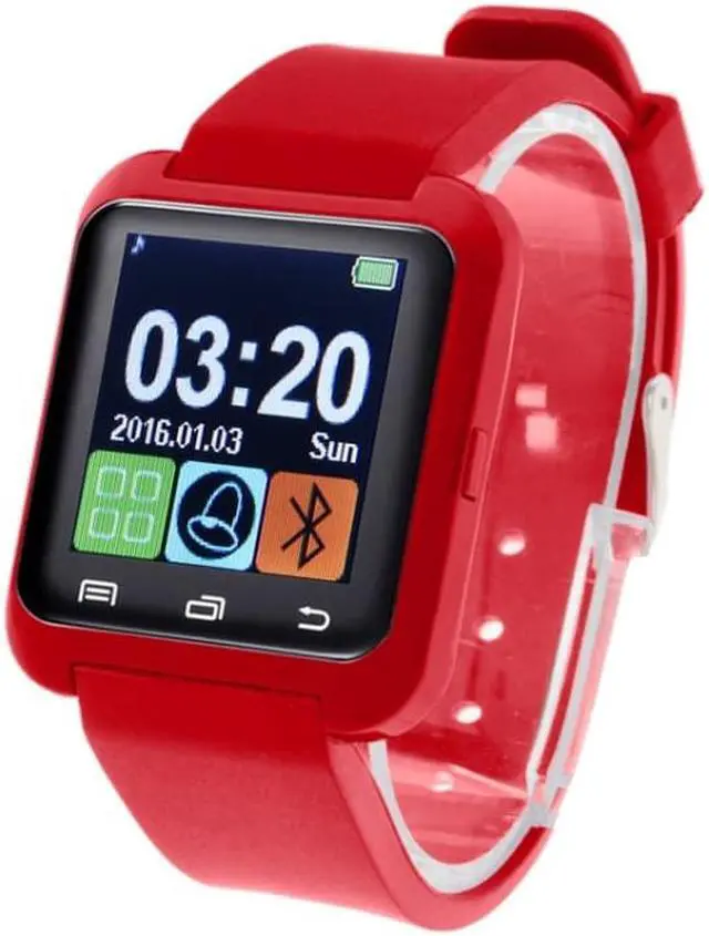 Main image of U80 Bluetooth Health Smart Watch 1.5 inch LCD Screen for Android Mobile Phone, Support Phone Call / Music / Pedometer / Sleep Monitor / Anti-lost (Red)
