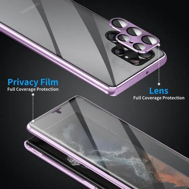 Alt view image 5 of 7 - Magnetic Metal Phone Case For Samsung Galaxy S23 5G Black