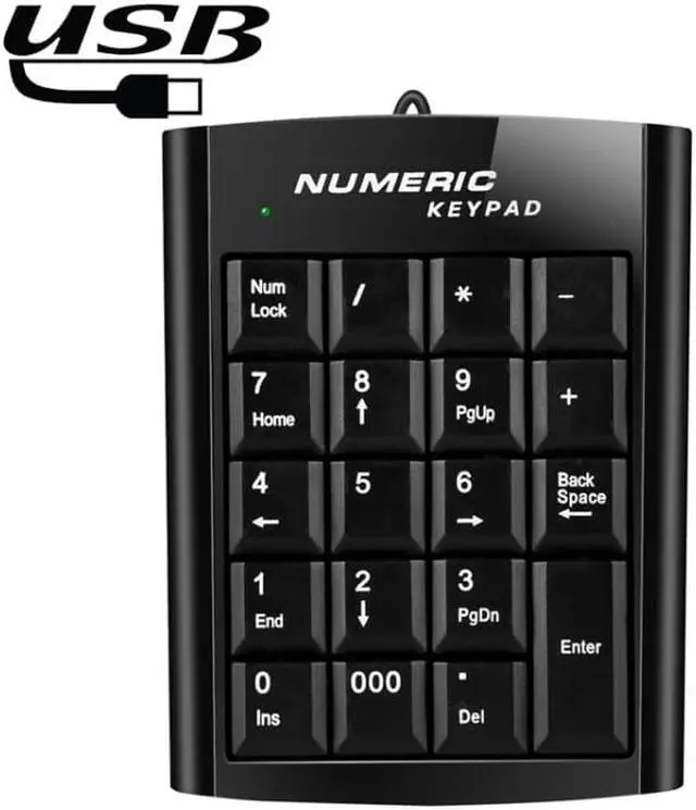 Main image of Mini USB Numeric keyboard with 19 keys
