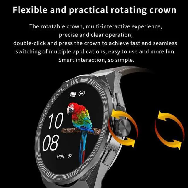 Alt view image 6 of 7 - BM01 1.45 inch Steel Band IP68 Waterproof Smart Watch Support Bluetooth Call / NFC (Silver)