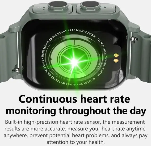 Alt view image 4 of 7 - N22 2 in 1 1.96 inch HD Display Sport Bluetooth Call Earphone Smart Watch (Black)