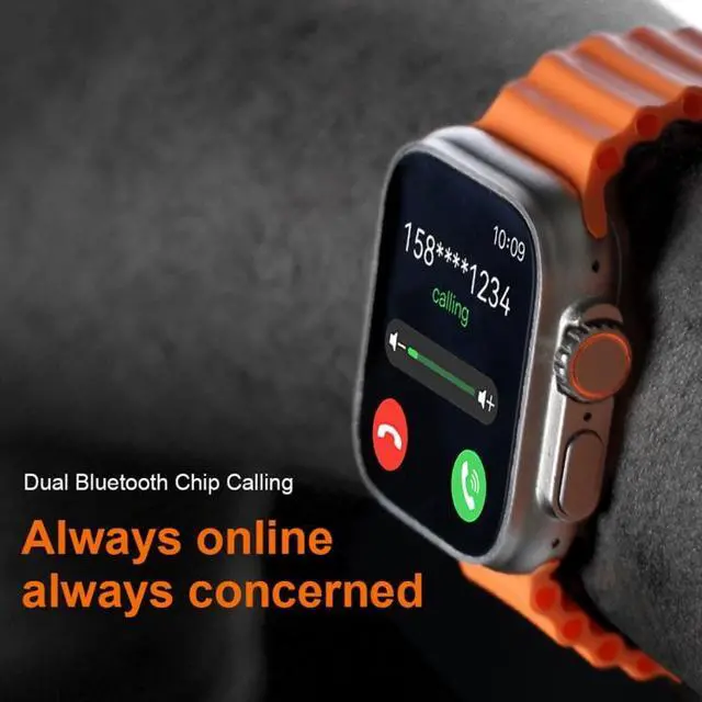 Alt view image 6 of 7 - S800 Ultra Max 1.96 inch TFT Screen Smart Watch, Support Heart Rate / Blood Pressure Monitoring (Blue) Black