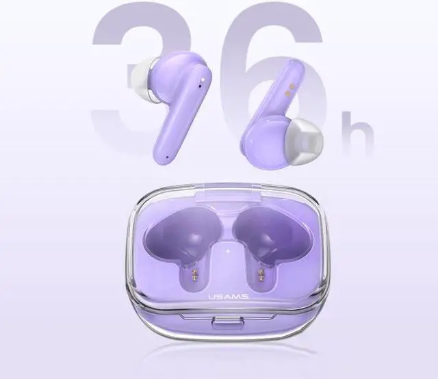 Alt view image 5 of 7 - USAMS BE16 Ice Tray Series Transparent TWS In-Ear Wireless Bluetooth Earphone (Green)