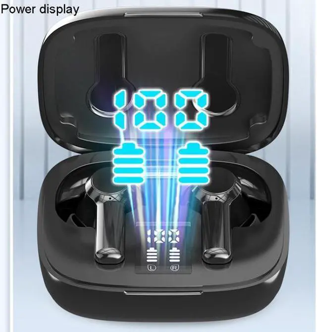 Alt view image 5 of 6 - W30 TWS Digital Display Touch Sports Noise Reduction Bluetooth Earphone W30 (Black) (Black)