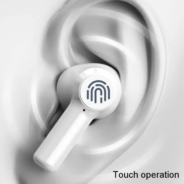 Alt view image 6 of 6 - W30 TWS Digital Display Touch Sports Noise Reduction Bluetooth Earphone W30 (Black) (Black)