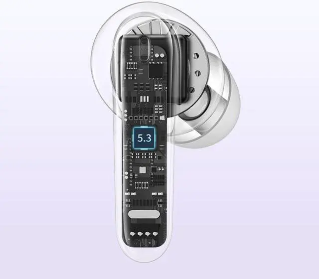 Alt view image 4 of 7 - USAMS BE16 Ice Tray Series Transparent TWS In-Ear Wireless Bluetooth Earphone (Green)