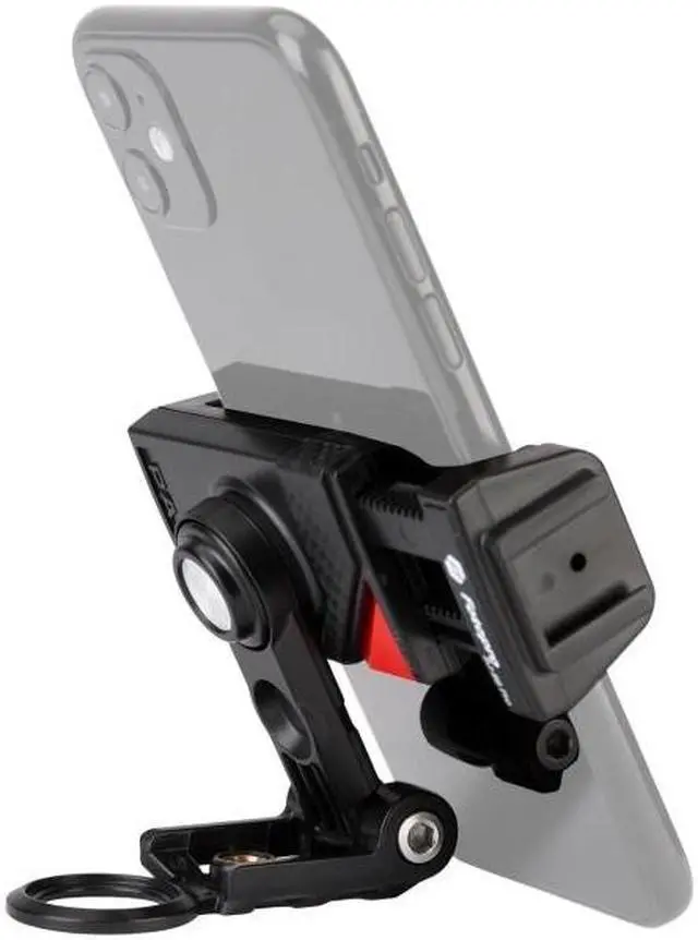 Main image of Fotopro SJ-89 Pro Carbon Fiber Texture Horizontal and Vertical Tripod Mount Adapter Phone Clamp