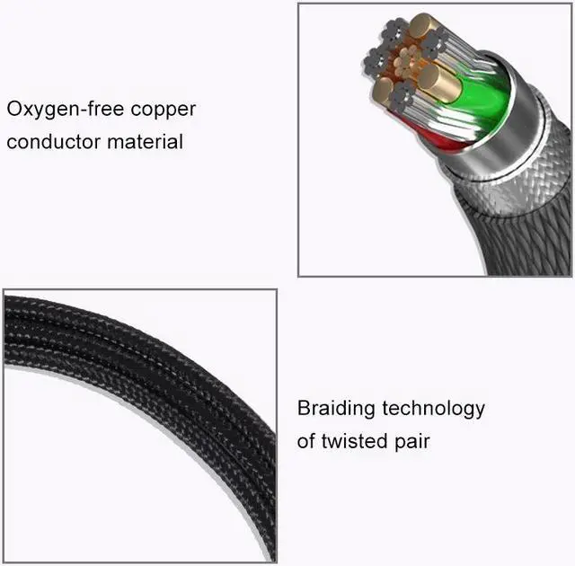 Alt view image 4 of 4 - ZS0161 3.5mm Headphone Audio Cable for HyperX Cloud MIX / Cloud Alpha(Black)