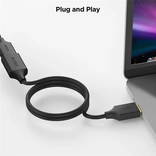 Alt view image 2 of 4 - QGeeM QG-HD19 4K HDMI 2.0 Extension Cable Supports 3D, HD, 2160p, Compatible With Roku Fire Stick