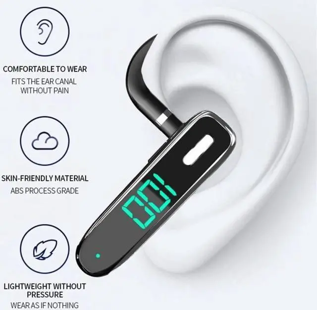 Alt view image 3 of 6 - K50 Bluetooth-compatible 5.3 Business Ear-hook Earphone with Mic