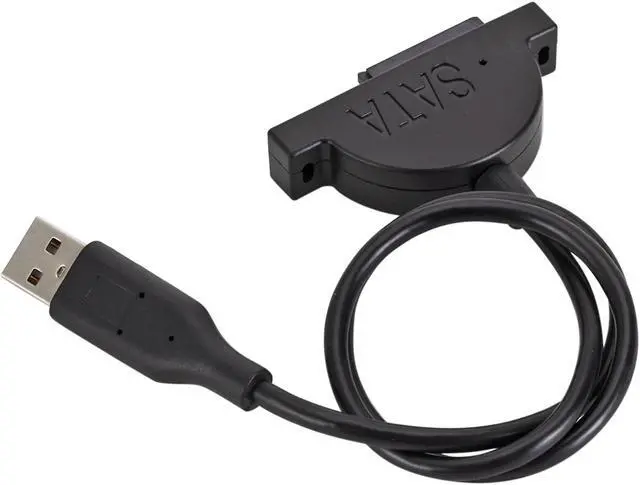 Alt view image 3 of 3 - Slim SATA 13 Pin Female to USB 2.0 Adapter Converter Cable for Laptop ODD CD DVD Optical Drive,