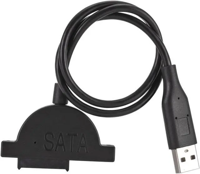 Alt view image 2 of 3 - Slim SATA 13 Pin Female to USB 2.0 Adapter Converter Cable for Laptop ODD CD DVD Optical Drive,