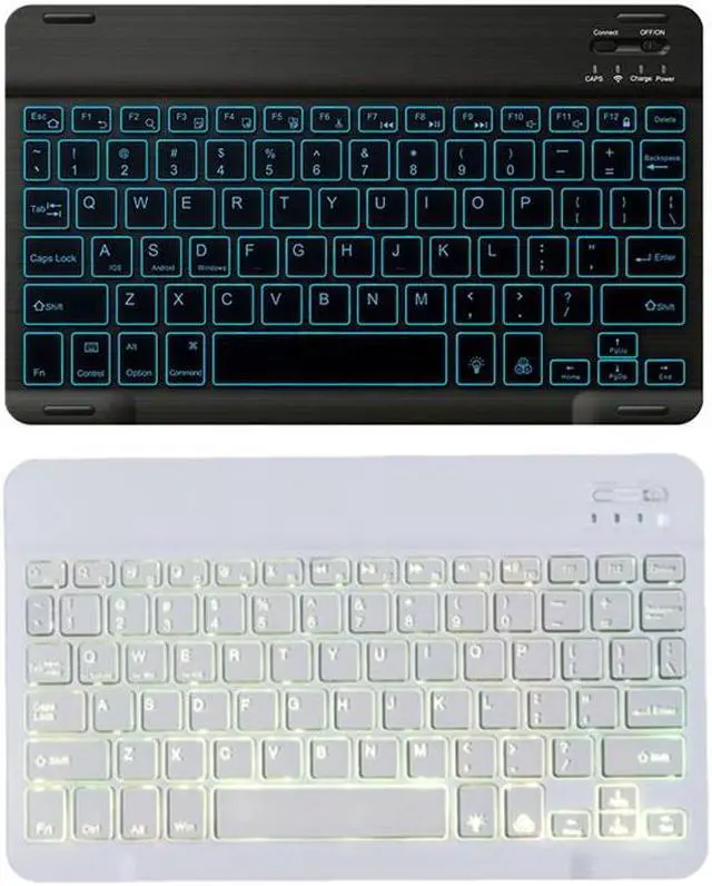 Alt view image 2 of 6 - 78 Keys 10 Inch RGB Colorful Backlit Bluetooth Keyboard For Mobile Phone / Tablet
