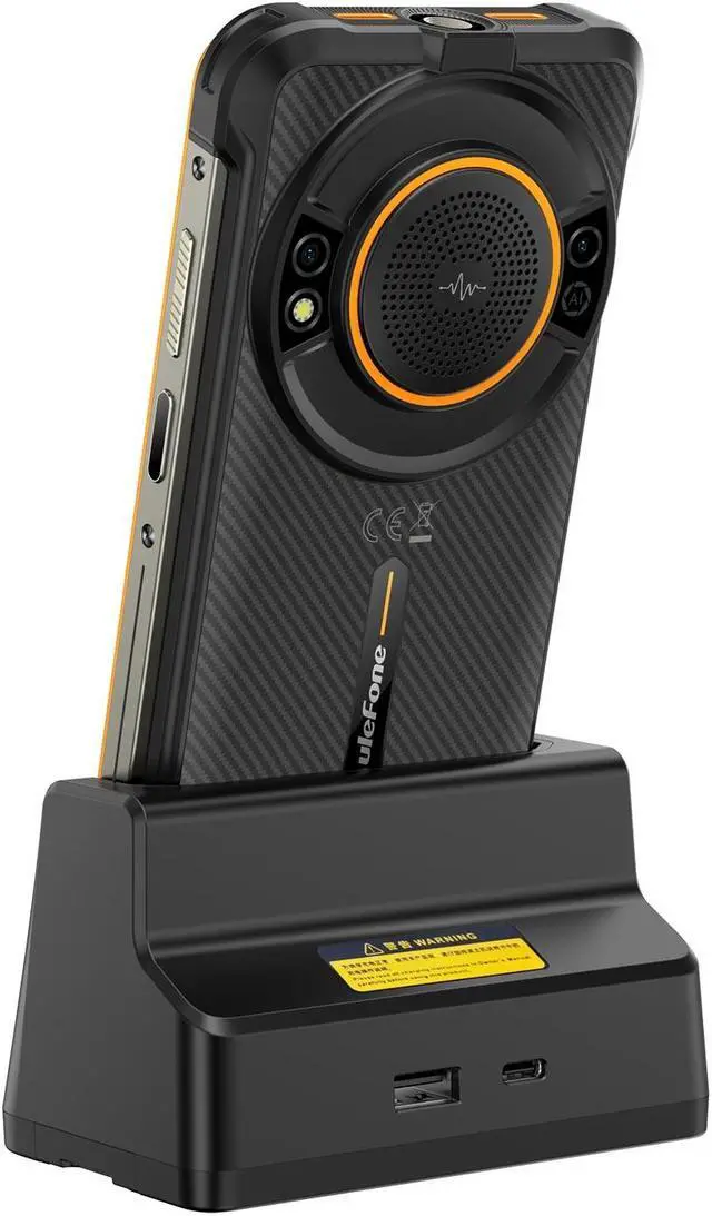 Alt view image 6 of 6 - For Ulefone Power Armor 16 Pro / Armor 21 Ulefone USB-C / Type-C Desk Charging Dock(Black)