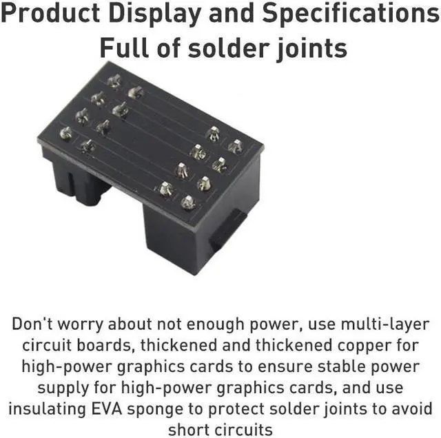 Alt view image 3 of 4 - 10 PCS ATX 8Pin Female to 8Pin Male 180 Degree Angled Adapter , Model: PH38A