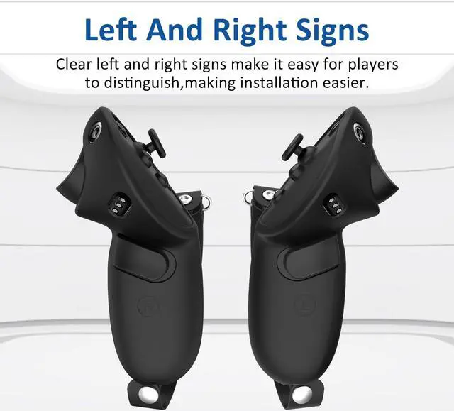 Alt view image 4 of 5 - For Meta Quest Pro 1 Pair Handle Silicone Case Cover VR Accessories(White)