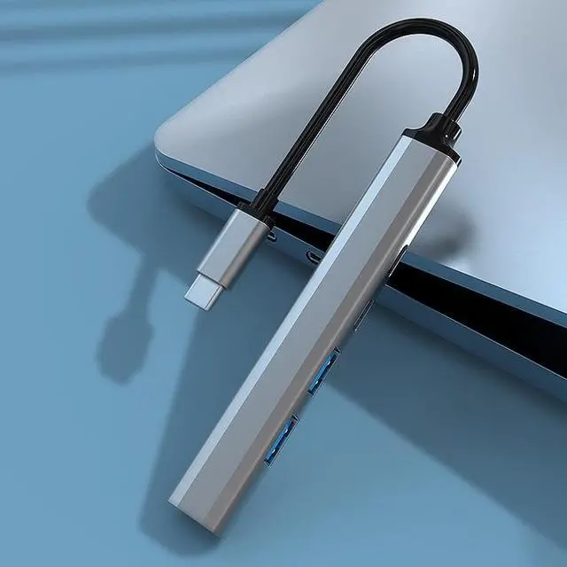 Alt view image 2 of 6 - U5 Type-C Extender USB3.0 Splitter Multi-Port Expansion Dock, Number of interfaces: 5 in 1 (USB)