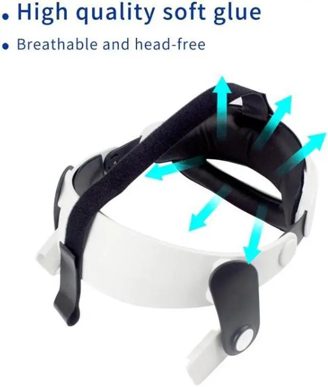 Alt view image 3 of 7 - For Meta Quest 2 VR Glasses Adjustable Improve Comfort Elite Head Strap