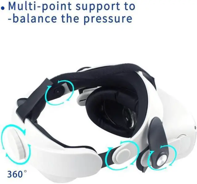 Alt view image 4 of 7 - For Meta Quest 2 VR Glasses Adjustable Improve Comfort Elite Head Strap