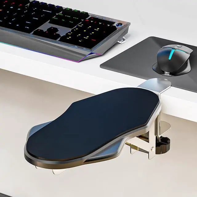 Alt view image 5 of 5 - Folding Rotating Punch-free Computer Desk Sponge Pad Hand Bracket Multifunctional Desk Elbow Rest