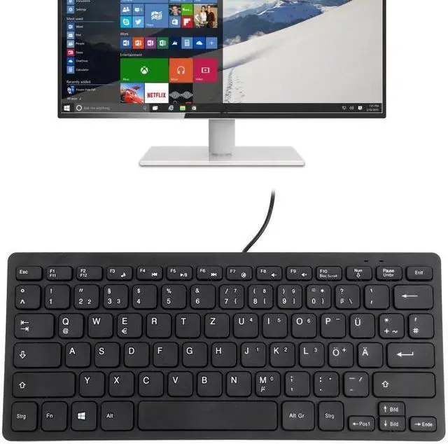 Main image of TT-A01 Ultra-thin Design Mini Wired Keyboard, German Version (Black)