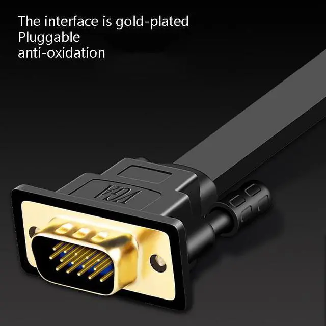 Alt view image 5 of 7 - 1m JH HV10 1080P HDMI to VGA Cable Projector TV Box Computer Notebook Industrial Display Adapter Cable