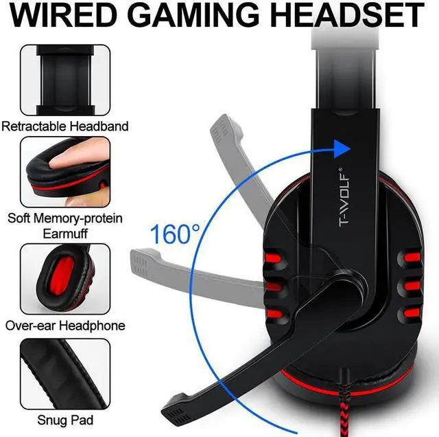 Alt view image 3 of 5 - T-WOLF TF-800 4 in 1 Gaming Luminous Keyboard Mouse Headset Set