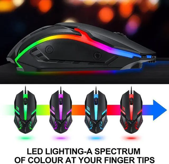 Alt view image 4 of 5 - T-WOLF TF-800 4 in 1 Gaming Luminous Keyboard Mouse Headset Set
