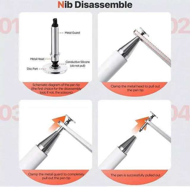 Alt view image 6 of 7 - AT-29 High Accuracy Single Use Magnetic Suction Passive Capacitive Pen Mobile Phone Touch Stylus